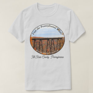 絵のように美しいPAウィルドお土産Kinzua Bridge LT Tシャツ