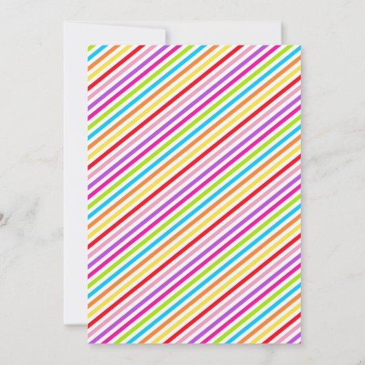 絵の具とパジャマのパーティー招待状 招待状 (裏面)