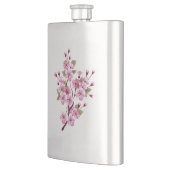 絵の背景にピンクの桜 フラスク (左)