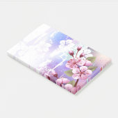 絵の背景にピンクの桜 ポストイット (アングル)