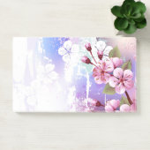 絵の背景にピンクの桜 ポストイット (オフィス)