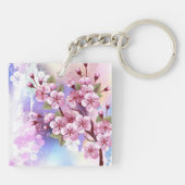 絵の背景に淡い桜 キーホルダー (裏面)