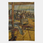 絵はす素晴らしべて1本の筆跡から始まる キッチンタオル (縦)