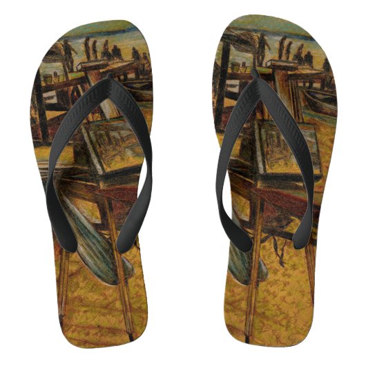 絵はす素晴らしべて1本の筆跡から始まる ビーチサンダル (フットベッド)