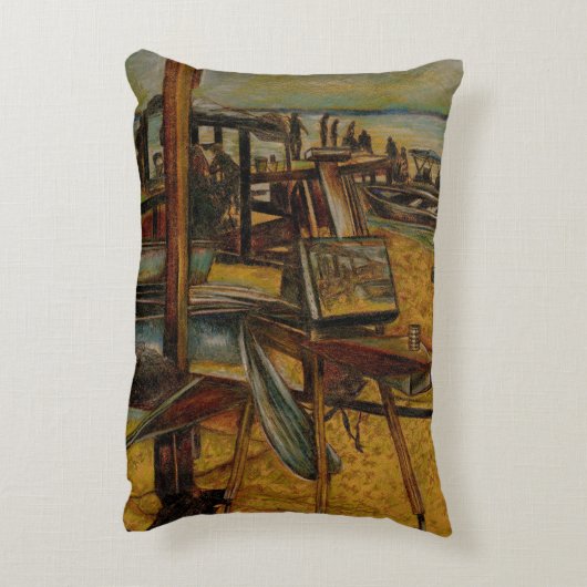 絵は全素晴らして1本の筆跡から始まる アクセントクッション (裏面(縦))