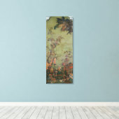 絵を描いた一連のパネルからの火 キャンバスプリント (インサイチュ (ウッドフロア))