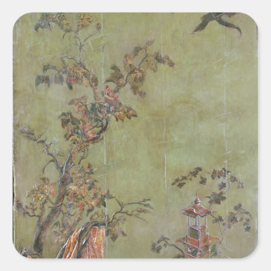 絵を描いた一連のパネルからの火 スクエアシール (正面)