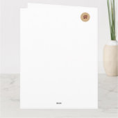 絵を描いた豪華な女性がグリーティングカードを折った カード (裏面)