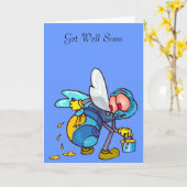 絵を描いてストライプはよく得ます カード (黄色い花)