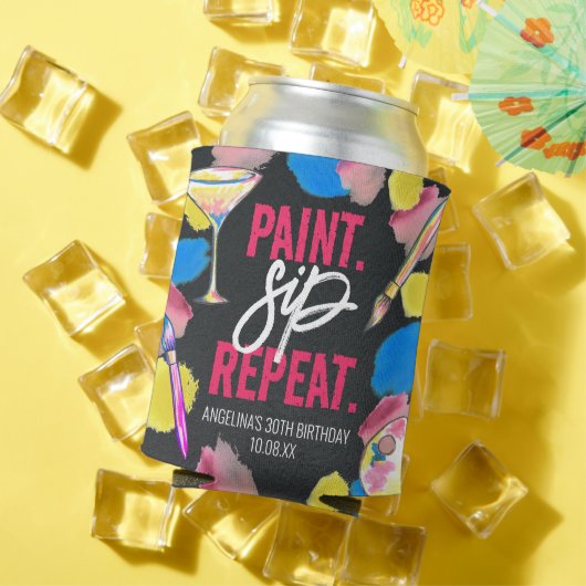 絵を描おとSIP 30th BirthdayパーティーChalkboard 缶クーラー (インサイチュ 夏)