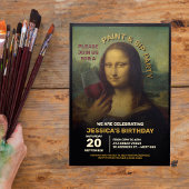 絵を描お酒の誕生日パーティー 招待状