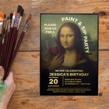 絵を描お酒の誕生日パーティー