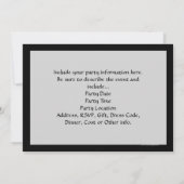 絵を描かれるハッピーバースデーのヴィンテージ 招待状 (裏面)