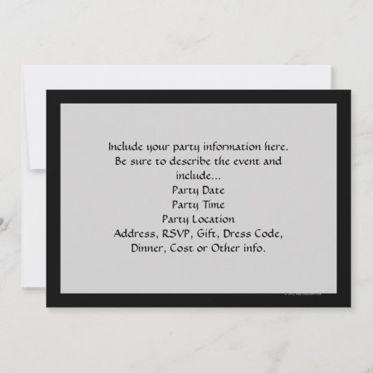 絵を描かれるハッピーバースデーのヴィンテージ 招待状 (裏面)