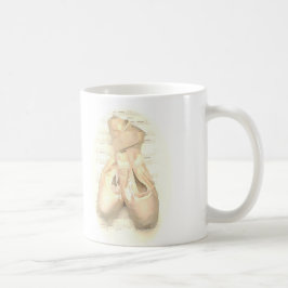 絵を描かれるバレエのPointeの靴 コーヒーマグカップ