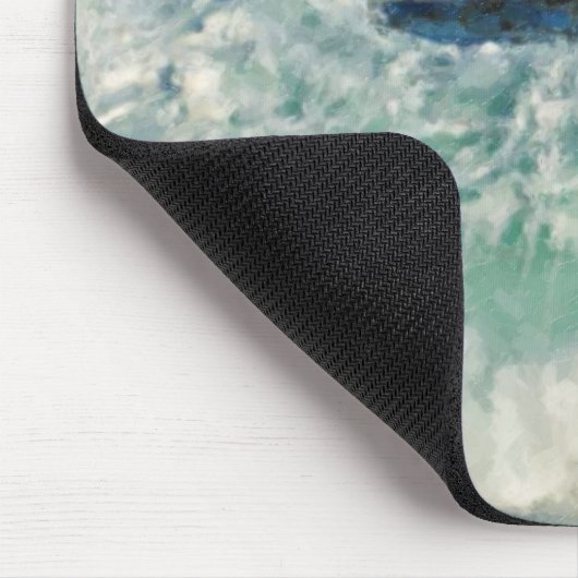 絵を描かれる大きいSurカリフォルニアを衝突する波 マウスパッド (コーナー)