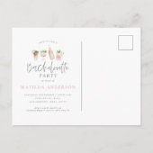 絵を描かれる水彩画はバチェロレッテのinvitを飲みます インビテーションポストカード (裏面)