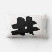 #絵を描かれるHashtagの記号の番号記号のポンドの鍵 ランバークッション (裏面)