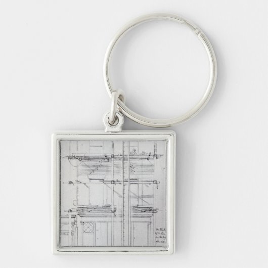 絵を描かれるIssacの家の外面 キーホルダー (正面)