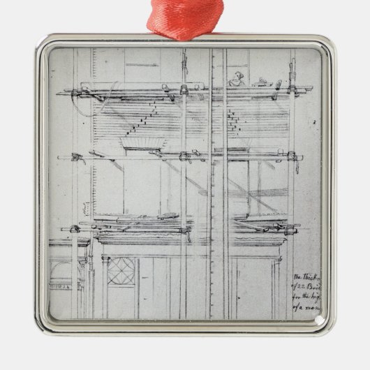 絵を描かれるIssacの家の外面 メタルオーナメント (正面)