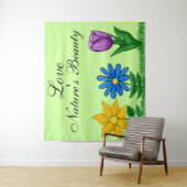 絵を描かわいらし庭の花の壁デコール タペストリー (インサイチュ)