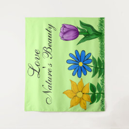 絵を描かわいらし庭の花の壁デコール タペストリー