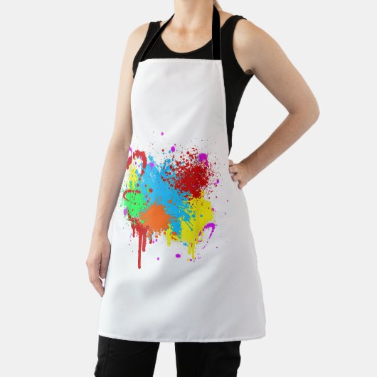 絵を描かわいらし(ばちゃばちゃ)跳ねるの抽象芸術絵を描芸術絵を描 エプロン (インサイチュ)