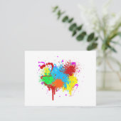 絵を描かわいらし(ばちゃばちゃ)跳ねるの抽象芸術絵を描芸術絵を描 シーズンカード (スタンド正面)