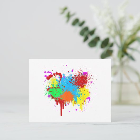 絵を描かわいらし(ばちゃばちゃ)跳ねるの抽象芸術絵を描芸術絵を描 シーズンカード (スタンド正面)