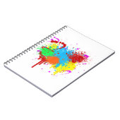 絵を描かわいらし（ばちゃばちゃ）跳ねるの抽象芸術絵を描芸術絵を描 ノートブック (左側)