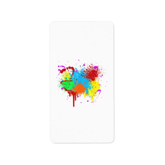 絵を描かわいらし(ばちゃばちゃ)跳ねるの抽象芸術絵を描芸術絵を描 ラベル (正面)
