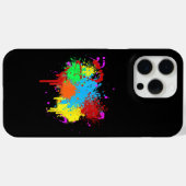 絵を描かわいらし(ばちゃばちゃ)跳ねるの抽象芸術絵を描芸術絵を描 Case-Mate iPhoneケース (裏面 (横))