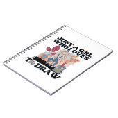 絵を描くことが大好きな女の子 ノートブック (左側)