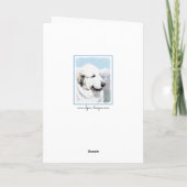 絵を描くグレート・ピレニーズ-元の犬の芸術 カード (裏面)