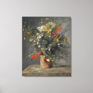 絵を描くピエールAugusteルノアールつぼの花 キャンバスプリント