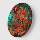 絵を描く多角形 ラージ壁時計 (傾斜)