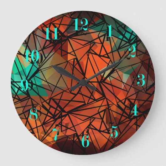 絵を描く多角形 ラージ壁時計 (正面)