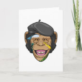 絵を描く猿 カード (正面)