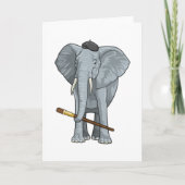 絵を描く道具を持った象 カード (正面)