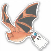 絵を描こうもり シール (正面)