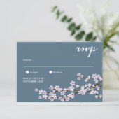 絵を描さくらんぼの結婚花 出欠カード (スタンド正面)