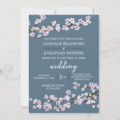 絵を描さくらんぼの結婚花 招待状 (正面)