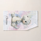 絵を描しぶきはき愛らしい恐竜の赤ちゃんシャワーの贈り物 バスタオルセット (ハンドタオル)