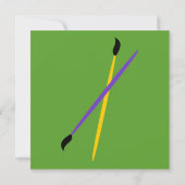 絵を描とブラシ 招待状 (裏面)