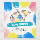 絵を描と園生誕生会絵を描の ワインラベル (シングルラベル)