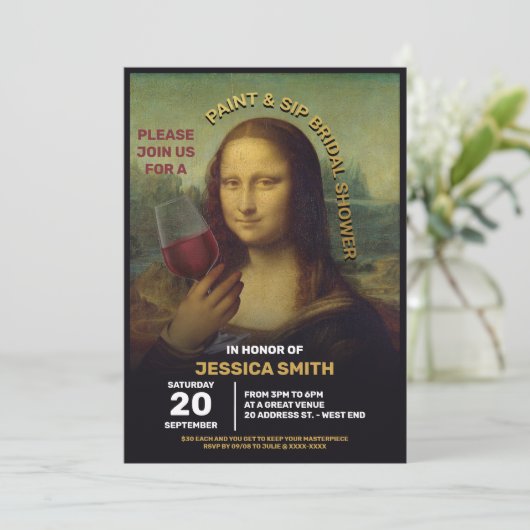 絵を描とSIPブライダルシャワー 招待状 (スタンド正面)