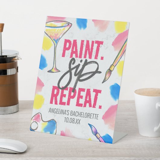 絵を描とSip大理石バチェロレッテ標識 台座サイン (インサイチュ)