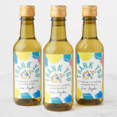 絵を描とSIP誕生日ワインパーティーの好意ありがとう ワインラベル (ボトル)