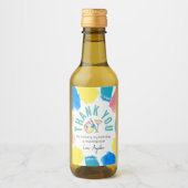 絵を描とSIP誕生日ワインパーティーの好意ありがとう ワインラベル (正面)