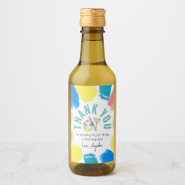 絵を描とSIP誕生日ワインパーティーの好意ありがとう ワインラベル